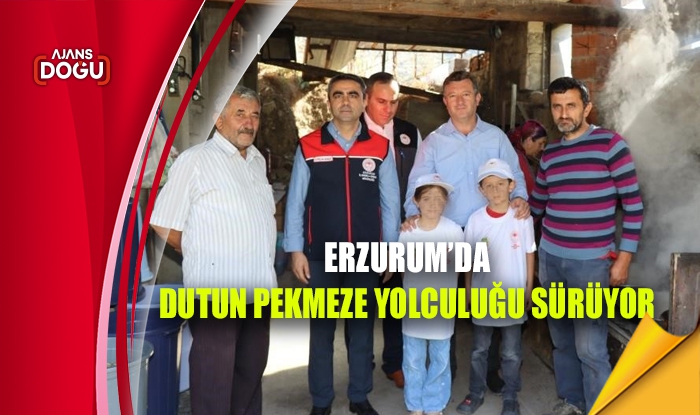 Erzurum’da dutun pekmeze yolculuğu sürüyor