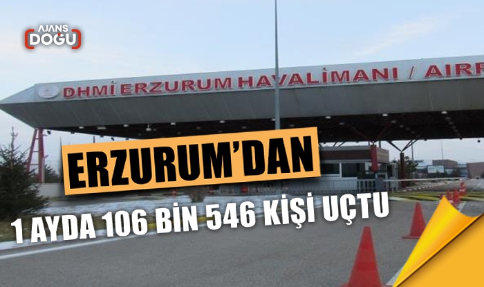 Erzurum’dan 1 ayda 106 bin 546 kişi uçtu