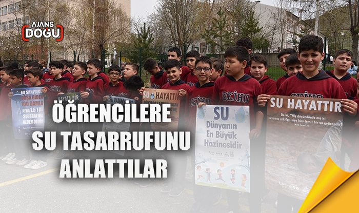 Öğrencilere su tasarrufunu anlattılar