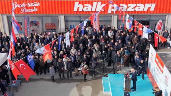 halk pazarı’nın yeni şubesi palandöken toki̇ bölgesinde açıldı