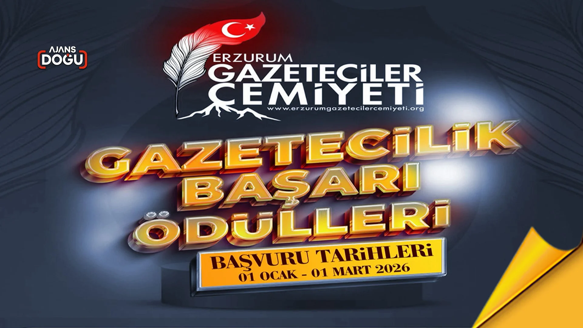 erzurum gazeteciler cemiyeti tarafından düzenlenen gazetecilik başarı ödülleri yarışmasında haber, fotoğraf, köşe yazısı, televizyon ve radyo programcılığı dâhil 11 kategoride ödül verilecek.