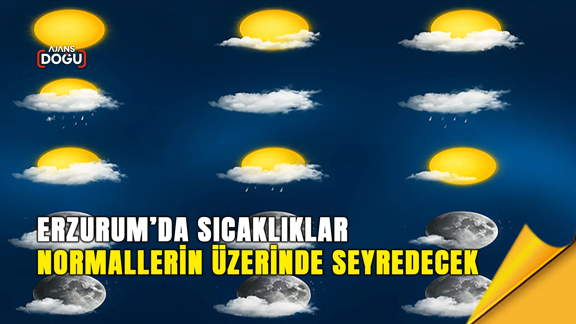Meteoroloji verilerine göre Erzurum’da hava parçalı ve zamanla çok bulutlu olacak. Hava sıcaklıklarının mevsim normallerinin üzerinde seyretmesi beklenirken sabah ve gece saatlerinde don riski bulunuyor.