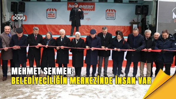 Numune Halk Pazarı’nın açılışında konuşan Başkan Mehmet Sekmen, belediyecilik anlayışlarının merkezinde insan ve emeğin yer aldığını vurguladı.