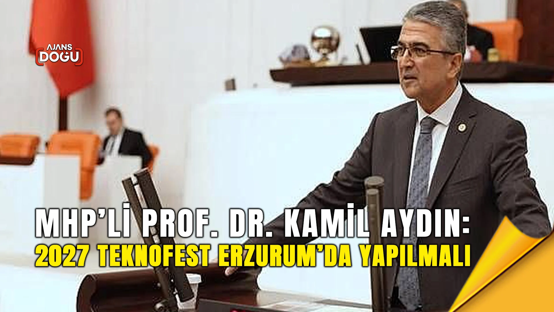 mhp erzurum milletvekili prof. dr. kamil aydın, erzurum’un bilimsel altyapısı ve üniversiteleriyle 2027 teknofest’e ev sahipliği yapmaya hazır olduğunu belirterek organizasyonun erzurum’da yapılmasını istedi.