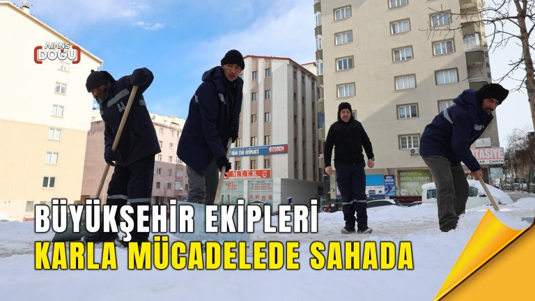 buyuksehir ekipleri karla mucadelede sahada