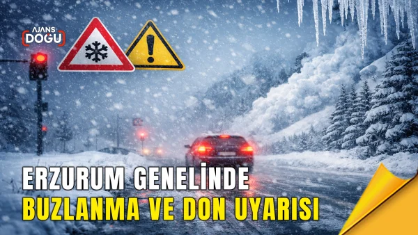 erzurum genelinde buzlanma ve don uyarısı