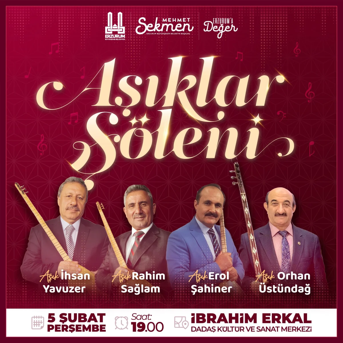 aşıklar şöleni 5 şubat’ta erzurum’da