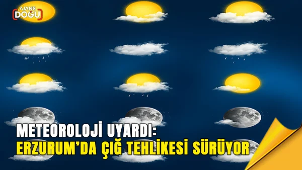 Meteoroloji, Erzurum ve ilçelerinde buzlanma, don ve çığ tehlikesine karşı uyardı. Erzurum’un doğusu ve bazı ilçelerde aralıklı kar yağışı bekleniyor.