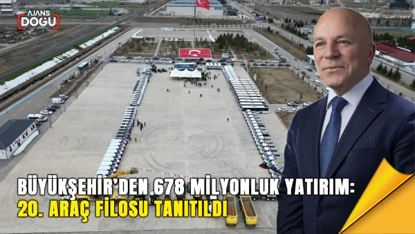 Erzurum Büyükşehir Belediyesi, 170 araçtan oluşan 678 milyonluk 20. araç filosunu tanıttı. Yatırım hizmet kapasitesini artıracak.