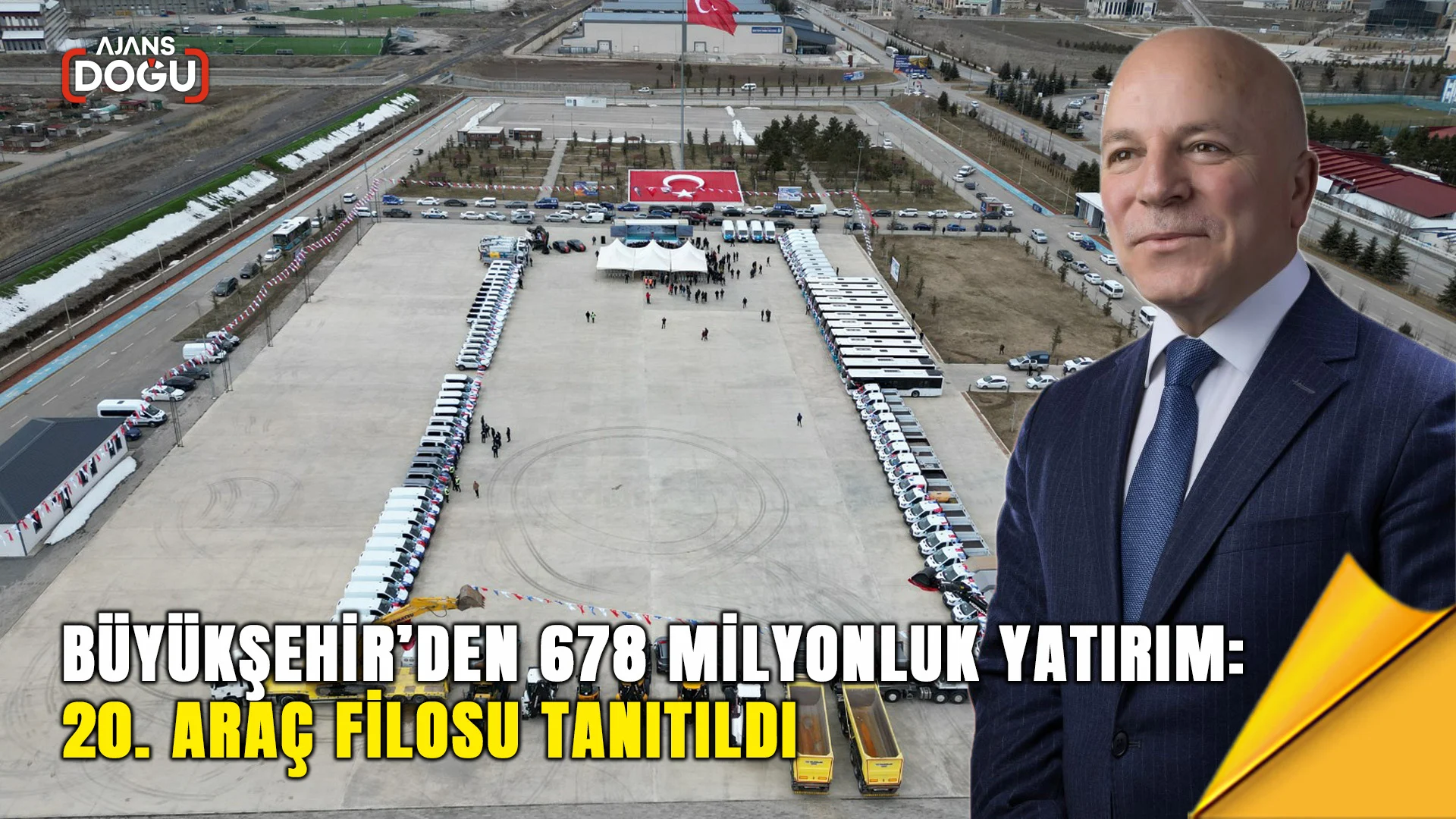 Erzurum Büyükşehir Belediyesi, 170 araçtan oluşan 678 milyonluk 20. araç filosunu tanıttı. Yatırım hizmet kapasitesini artıracak.