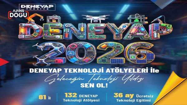 DENEYAP Türkiye 2026 öğrenci seçme süreci başvuruları devam ediyor. 81 ilde bulunan 132 teknoloji atölyesinde gençler 36 ay boyunca ücretsiz teknoloji eğitimi alarak bilim ve üretimle buluşma fırsatı yakalıyor.