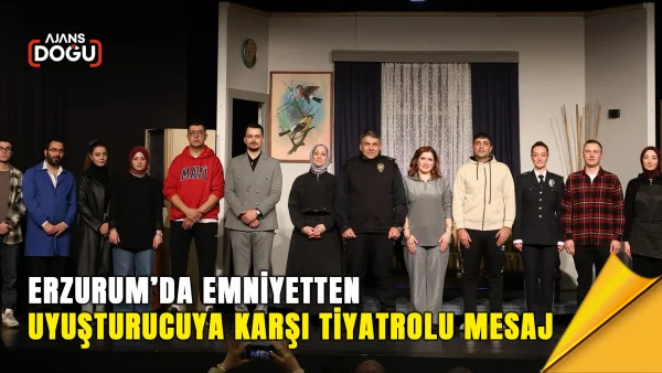 erzurum emniyet müdürlüğü, gençleri uyuşturucu tehlikesine karşı bilinçlendirmek amacıyla “yarınlara geç kalmadan” adlı tiyatro oyununu sahneledi. emniyetli yarınlar projesi kapsamında gerçekleştirilen gösterim izleyicilerden büyük ilgi gördü.