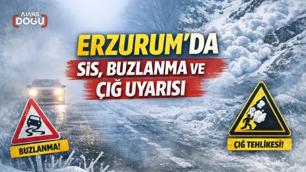 Erzurum’da sis, buzlanma ve çığ uyarısı