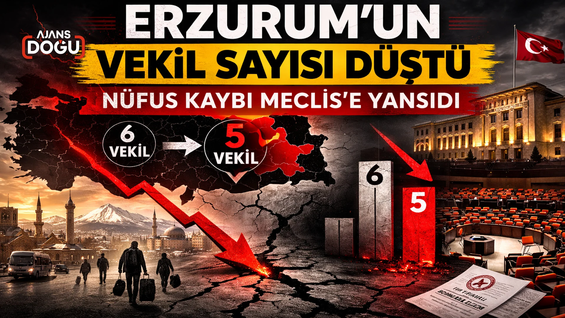 Erzurum’un vekil sayısı düştü