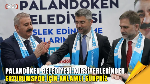Palandöken Belediyesi kursiyerlerinden erzurumspor için anlamlı sürpriz
