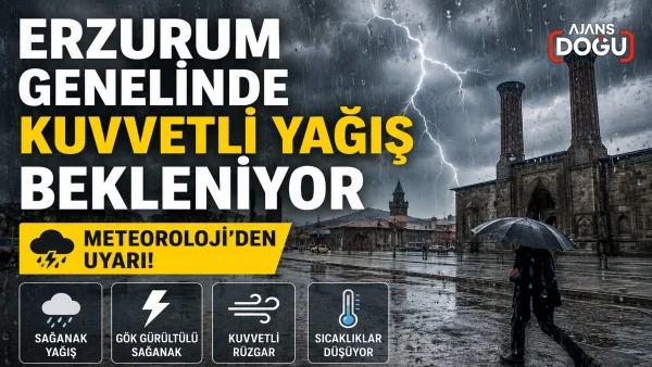 erzurum genelinde kuvvetli yağış bekleniyor