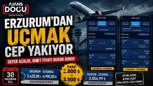 Erzurum'dan uçmak cep yakıyor