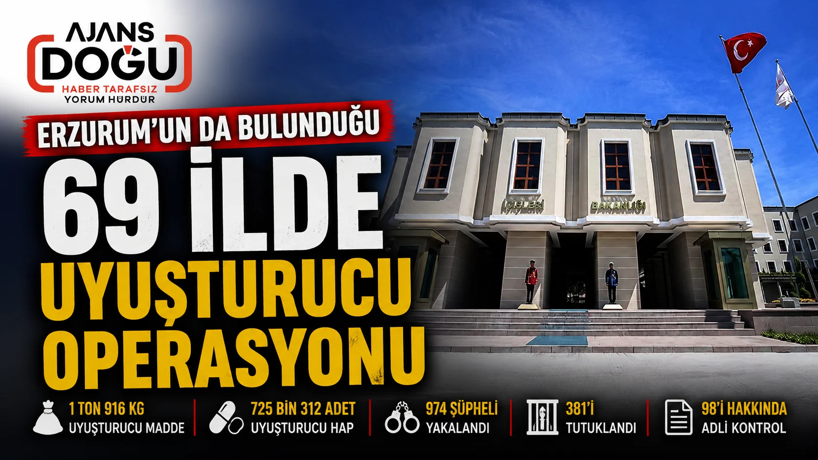 erzurumun da bulundugu 69 ilde uyusturucu operasyonu