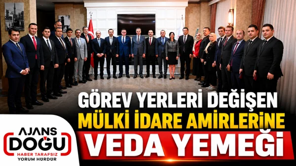 Görev yerleri değişen mülki idare amirlerine veda yemeği