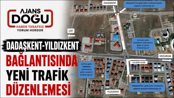 Dadaşkent-Yıldızkent bağlantısında yeni trafik düzenlemesi