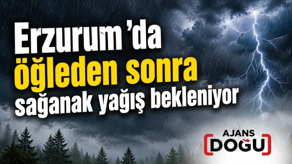 Erzurum'da öğleden sonra sağanak yağış bekleniyor